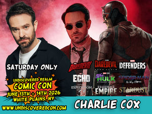 Charlie Cox Daredevil, Boardwalk Empire,Expedition 33, Stardust, and more Guest at Undiscovered Realm Comic Con at the Westchester County Center in White Plains, NY 