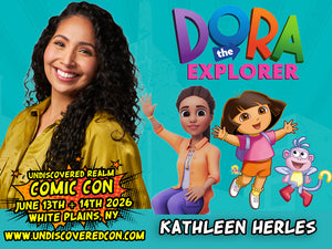 Kathleen Herles Dora the Explorer Celebrity Guest Undiscovered Realm Comic Con White Plains NY 